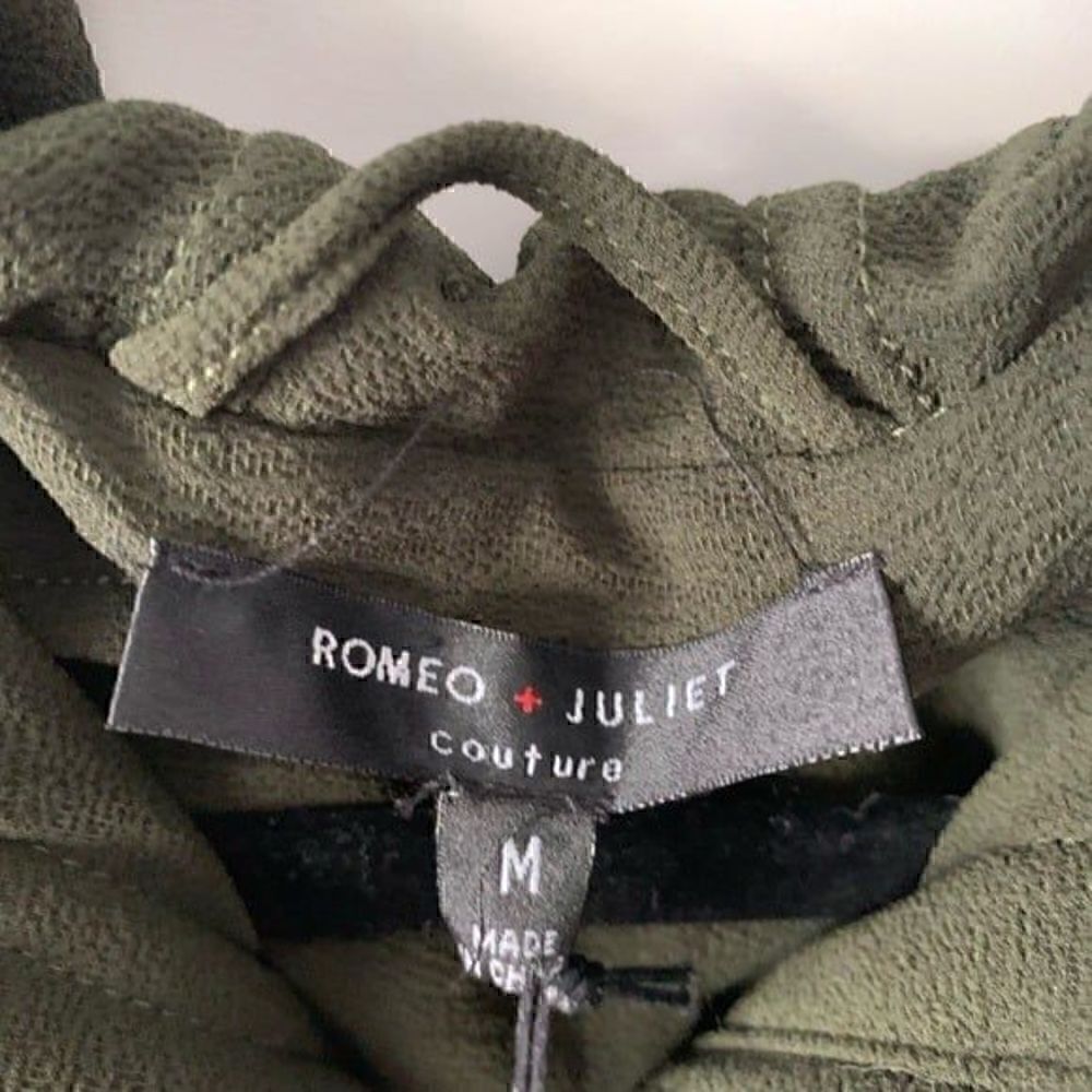 NEW Romeo + Juliet Couture Hooded Parka Size Medium Olive Color Jacket - Picture 6 of 8